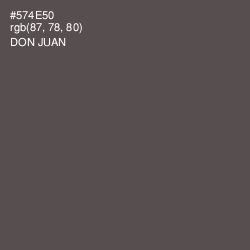 #574E50 - Don Juan Color Image